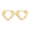 Brass Heart Hoop Earrings EJEW-L274-01G-4