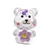 Transparent Resin Little Bear Ornament RESI-S015-01C-1