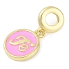 Rack Plating Brass Enamel European Dangle Charms KK-P287-50G-3