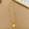 Resin Star Pendnat Glass Seed Beaded Necklaces for Women FS-WGF504C-01-1
