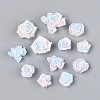 Luminous Flower Resin Cabochons CRES-T025-10B-1