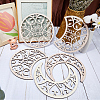 Wooden Moon Phase Decor Wall Decorations Set AJEW-WH0258-790C-3