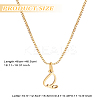 1pc Brass Chain & 304 Stainless Steel Letter Pendant Necklaces NJEW-LP0001-40Q-G-2