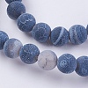 Natural Weathered Agate Beads Strands G-G589-6mm-07-3