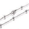 Non-Tarnish 304 Stainless Steel Cable Chain Necklaces NJEW-L159-08A-P-1