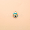 Golden Tone Alloy Enamel Pendants PW-WGF7304-02-1