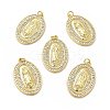 Brass Micro Pave Cubic Zirconia Pendants KK-E068-VB272-1-2