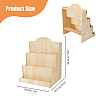 4-Tier Wood Postcard Display Riser Stands ODIS-WH0038-127-2