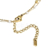 PVD Vacuum Plating 304 Stainless Steel & Plastic Imitation Pearl Double Layer Bowknot Pendant Necklaces NJEW-I129-03G-3