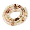 Natural Green Banded Calcite(Afghan Jade) Beads Strands G-T141-94A-2
