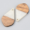 Opaque Resin & Walnut Wood Pendants RESI-S389-035A-C04-2