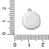 304 Stainless Steel Pendants STAS-K291-12P-01-3