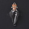 Teardrop Glass Cork Bottle Pendants LS-AJEW-A041-01D-1
