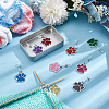 Glitter Powder Dog Paw Print Knitting Tool Alloy Needle Cap HJEW-NB00141-5