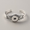 Alloy Interchangeable Snap Open Cuff Bangle Settings BJEW-WH0014-010-1