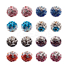 64Pcs 8 Colors Two-Tone Handmade Polymer Clay Disco Ball Beads RB-SW0001-01-1
