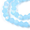 Imitation Jade Bicone Frosted Glass Bead Strands LS-EGLA-A039-J2mm-MB03-2