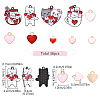 38Pcs 10 Styles Alloy Enamel Charms ENAM-YW0004-85-3