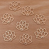 Alloy Hollow Lotus Flower Links Connector Charms PW-WG102FB-03-1