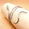 Alloy Upper Arm Open Cuff Bangles for Women BJEW-U037-01A-P-1