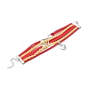 Infinity Love Heart Spain Word Charm Multi- strand Bracelet BJEW-C008-01-2