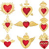 18Pcs 9 Styles Alloy Enamel Pendants ENAM-SC0005-06-1