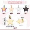 26Pcs 5 Colors 304 Stainless Steel Charms STAS-BC0003-76-2