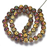 Electroplated Natural Lava Rock Beads Strands G-S352-30C-M-2