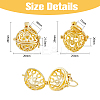 8Pcs 4 Styles Rack Plating Brass Cage Pendants KK-DC0002-45-2
