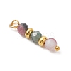 Natural Colorful Tourmaline Faceted Round Pendants PALLOY-JF04907-4