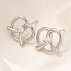 Rack Plating Heart Brass Micro Pave Clear Cubic Zirconia Stud Earrings EJEW-H143-17P-2