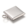 Non-Tarnish 304 Stainless Steel Pendant Cabochon Settings STAS-I176-07P-4