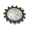 304 Stainless Steel & Rhinestone Pendants STAS-G371-09A-02P-2
