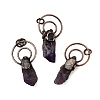 Natural Kyanite & Natural Amethyst Nuggets Big Pendants G-B149-04R-02-1