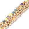 Transparent Electroplate Glass Beads Strands GLAA-Q099-I01-09-1