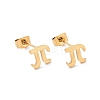 304 Stainless Steel Greek Alphabet Letter π Stud Earrings LS-EJEW-G318-01G-1