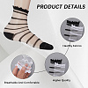 EATCABIN 4 Pairs 4 Styles Nylon Glass Silk Socks for Women Girls AJEW-CN0004-33-5