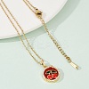 Brass Micro Pave Cubic Zirconia Pendant Neckalces for Women NJEW-C076-01B-G-1