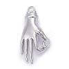 Brass Micro Pave Clear Cubic Zirconia Pendants ZIRC-A018-04P-RS-2