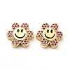 Rack Plating Brass Cubic Zirconia Beads KK-M232-01G-D-3