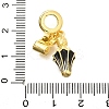 Brass Enamel Badminton European Dangle Charms KK-C087-11G-01-3
