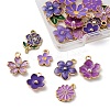 20Pcs 10 Styles Flower Alloy Enamel Pendants ENAM-FP0002-13-2