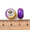 Two Tone Opaque Resin Rondelle European Beads RESI-Z046-02F-3