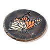 Printed Natural Agate Slice Stone Ornament DJEW-M011-03B-3