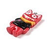 Opaque Resin Cat Pendants RESI-S399-07E-2