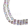 Electroplate Transparent Glass Beads Strands EGLA-N002-32-C12-3