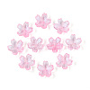 Baking Paint Transparent Glass Bead Caps DGLA-N014-06A-06-1