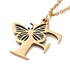 PVD Vacuum Plating 201 Stainless Steel Necklaces NJEW-R267-01F-G-4