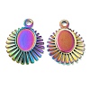 Ion Plating(IP) 304 Stainless Steel Pendant Cabochon Settings STAS-L020-013RC-1