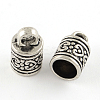 Tibetan Style Column Alloy Cord Ends LS-X-PALLOY-S041-01AS-RS-1